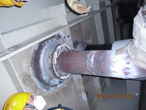 穿墻膨脹節(jié)施工現(xiàn)場